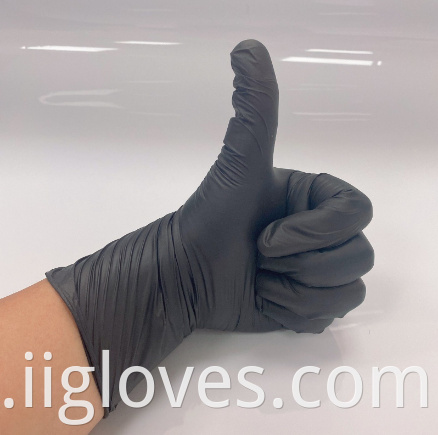 6mil 8mil Nitrile Texture Glove Powder Free Black Nitrile Gloves Manufacturers Tattoo Beauty Make up Nitrile Gloves